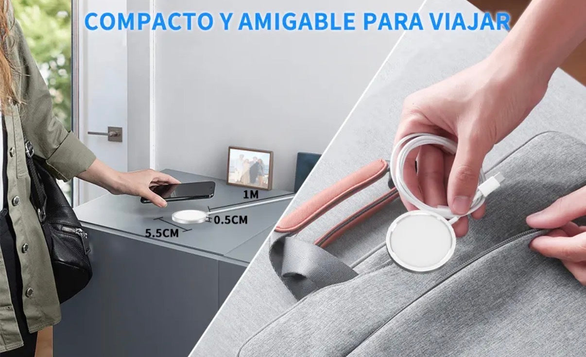 Cargador Inalambrico Magnetico Para iPhone Magsafe 15w Color Blanco IRM Z8