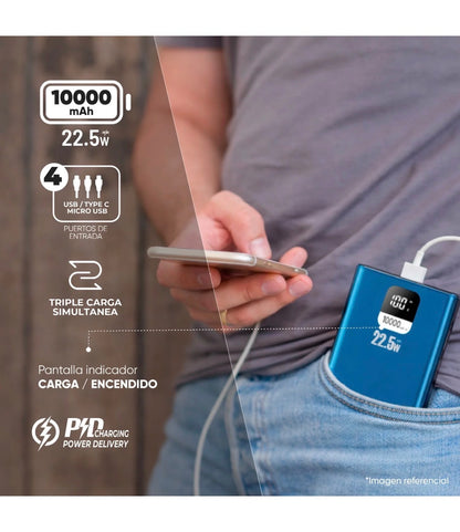 Batería 10000 Mah 22.5W Power Delivery Master-G