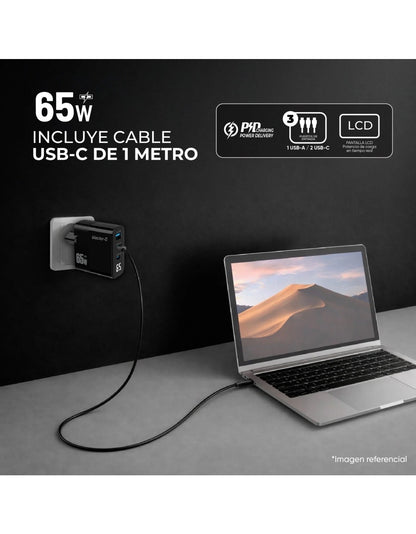 Cargador 65W Carga Rápida Cable UCB-C Master-G