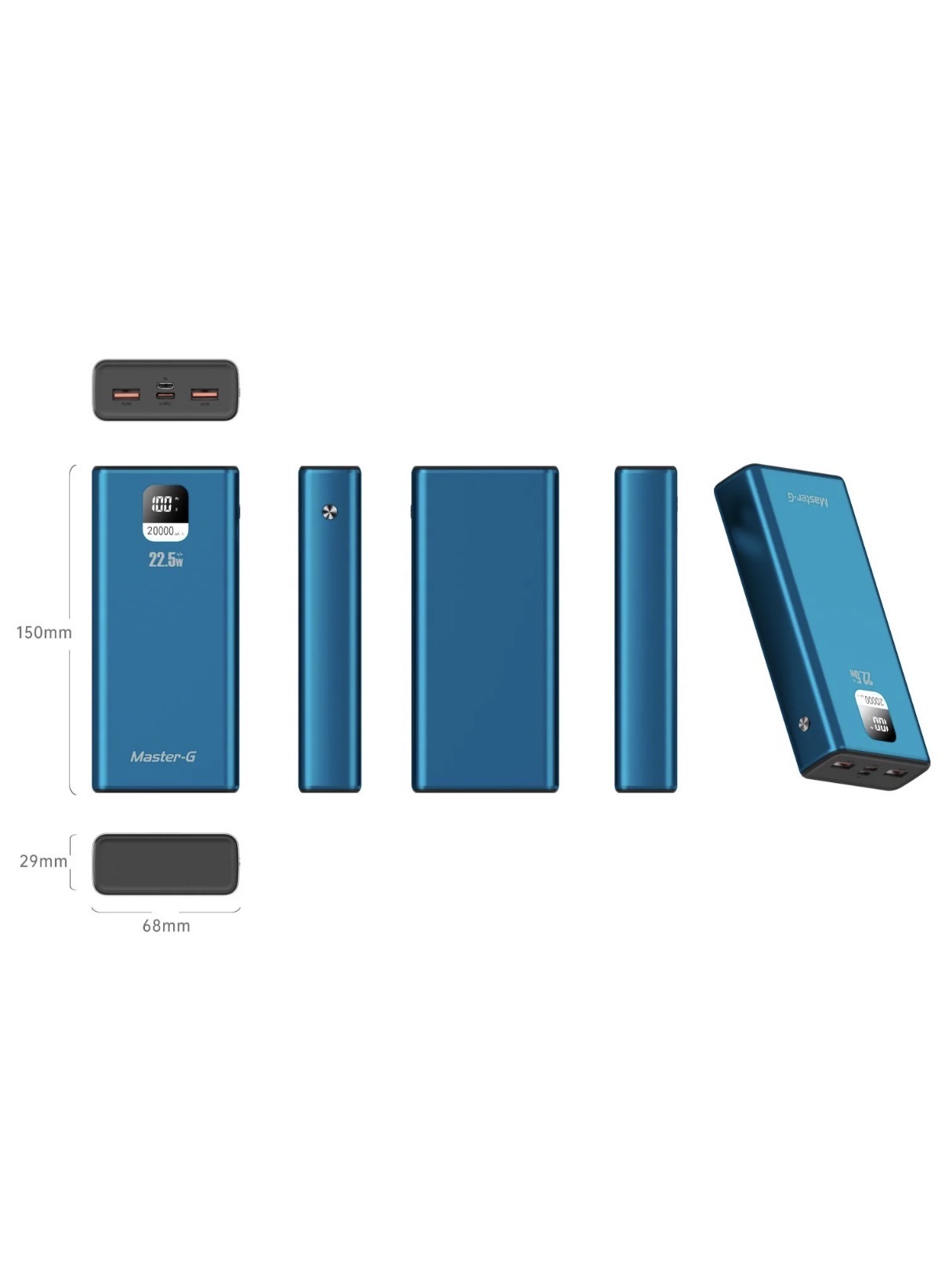 Batería 20000 Mah 22.5W Power Delivery Master-G