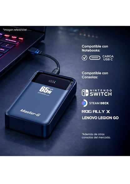 Batería Notebook 20000 Mah 65W Power Delivery Master-G