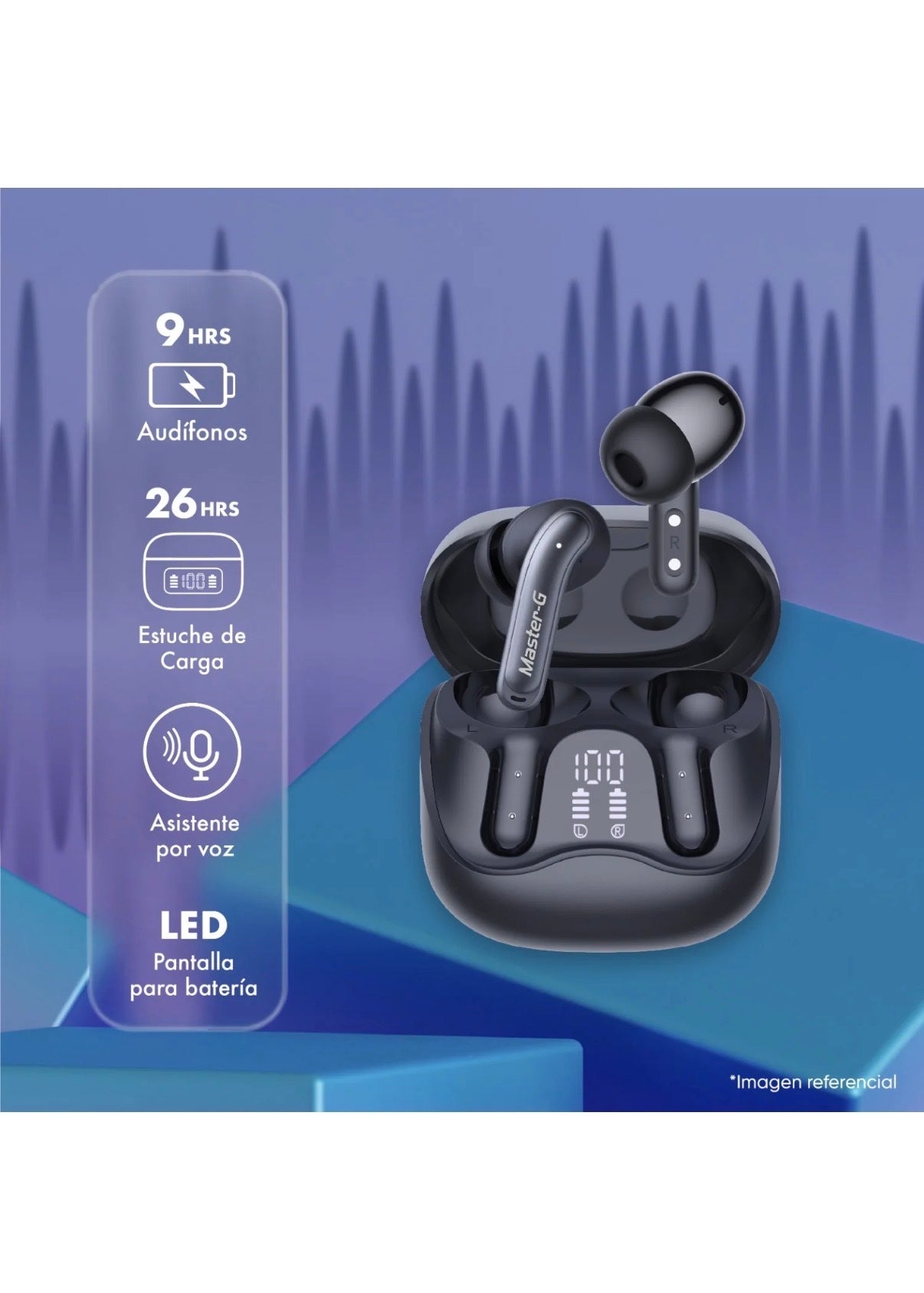 Audífono BUDS 60 In Ear Bluetooth ANC Master-G