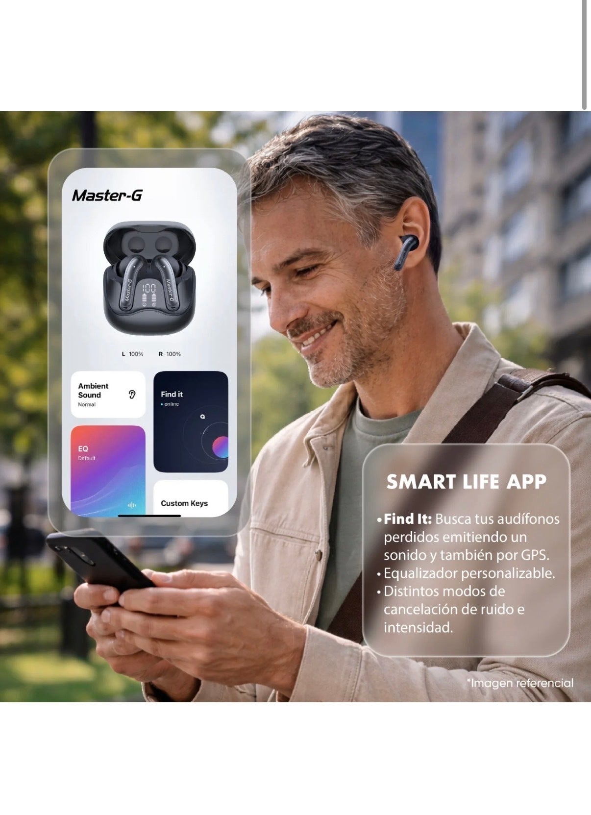 Audífono BUDS 60 In Ear Bluetooth ANC Master-G