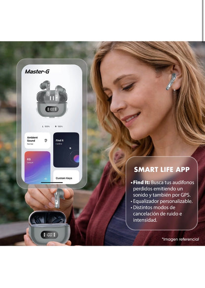 Audífono BUDS 35 In Ear Bluetooth ANC APP Master-G