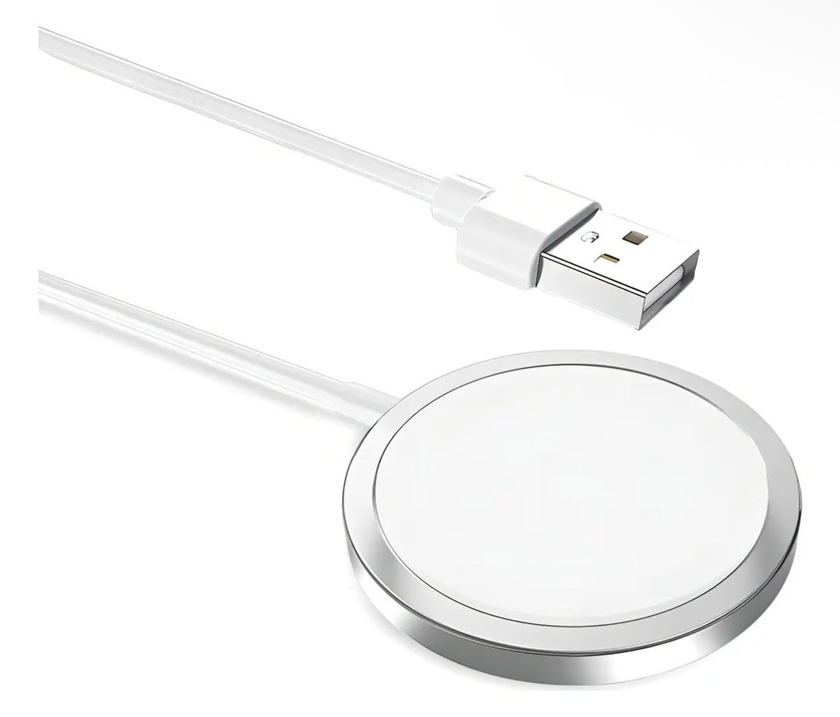 Cargador Inalambrico Magnetico Para iPhone Magsafe 15w Color Blanco IRM Z8