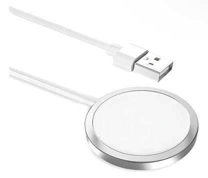 Cargador Inalambrico Magnetico Para iPhone Magsafe 15w Color Blanco IRM Z8