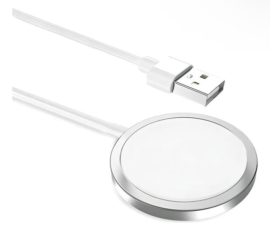 Cargador Inalambrico Magnetico Para iPhone Magsafe 15w Color Blanco IRM Z8