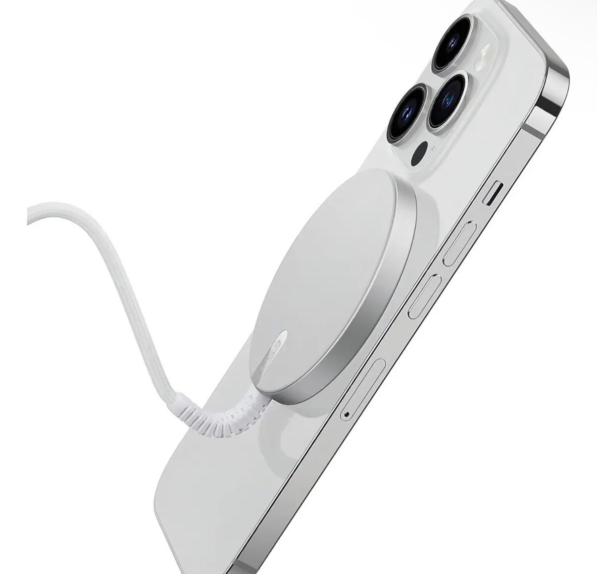Cargador Inalambrico Magnetico Para iPhone Magsafe 15w Color Blanco IRM Z8