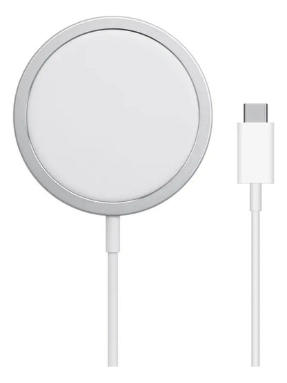 Cargador Inalámbrico Magnetico Para Iphone Magsafe Color Blanco USB-C