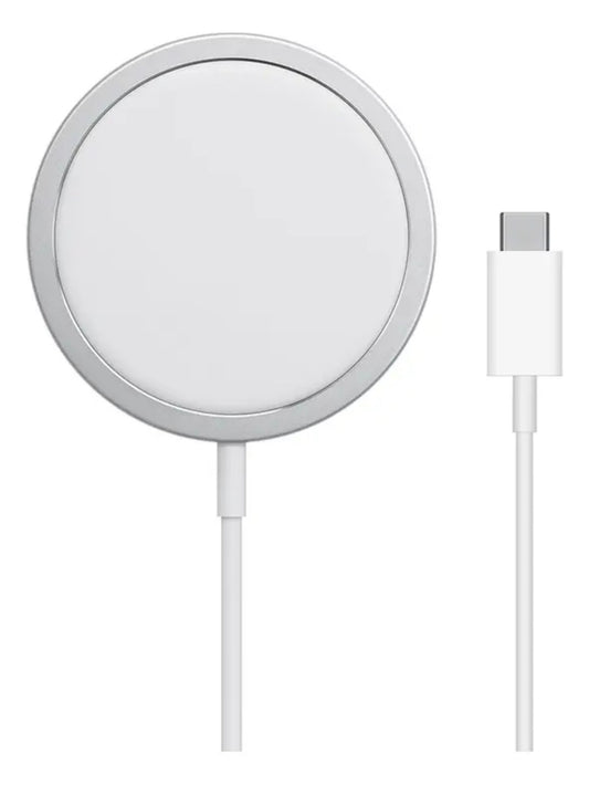 Cargador Inalámbrico Magnetico Para Iphone Magsafe Color Blanco USB-C