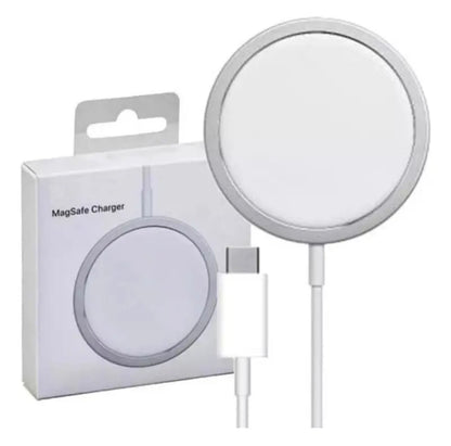 Cargador Inalámbrico Magnetico Para Iphone Magsafe Color Blanco USB-C