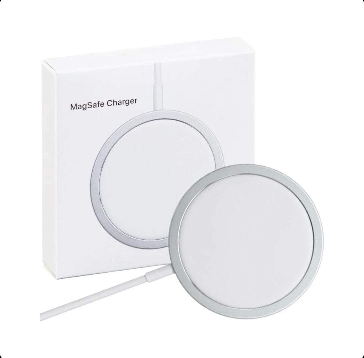 Cargador Inalámbrico Magnetico Para Iphone Magsafe Color Blanco USB-C