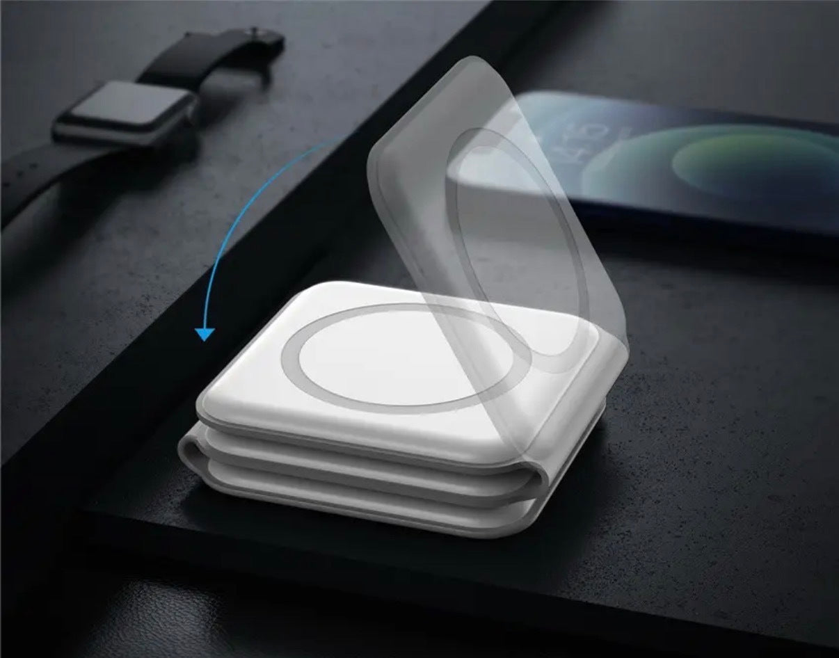 Cargador Inalámbrico Rápido 3 en 1 Vidvie Magsafe para iPhone, Apple Watch y Airpods