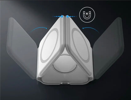 Cargador Inalámbrico Rápido 3 en 1 Vidvie Magsafe para iPhone, Apple Watch y Airpods