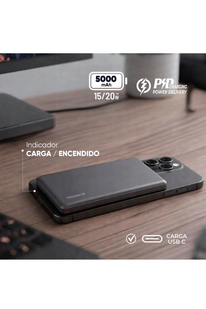 Cargador Inalámbrico MAGSAFE 5.000 mAh Compatible con Iphone Master-G